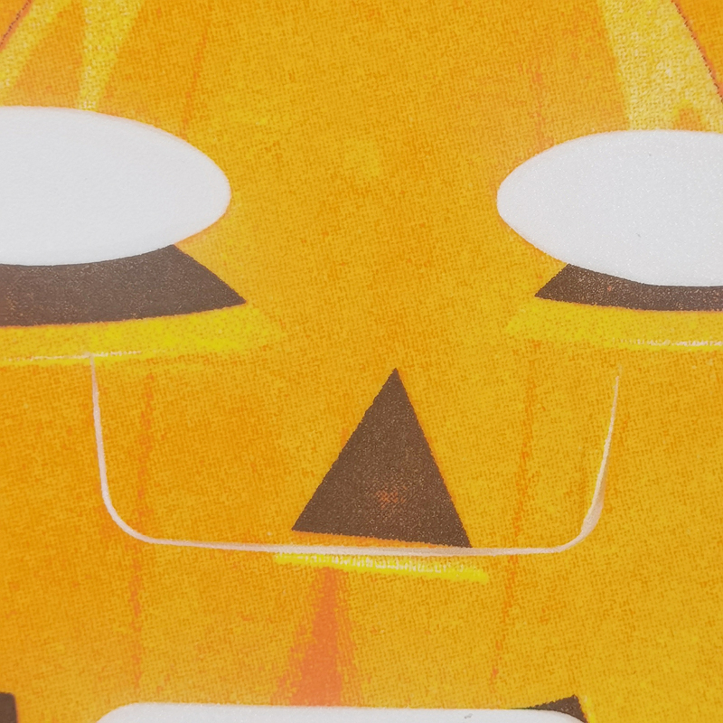 Halloween-Themed Pumpkin Head Cartoon Printed Dry Mask Sheet Various Styles Of Cosmetic Facial Mask Spunlace Nonwoven Mask Design For Halloween